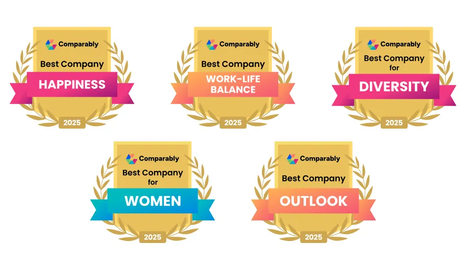 Comparably Badges 2025 banner