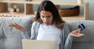 Confused Laptop User Stock Image
