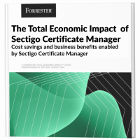 Forrester estimates enterprises can achieve 243% ROI and a Net Present Value of $3.9M with Sectigo Certificate Manager